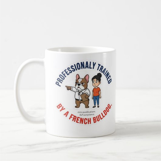 Professionell trainiert von einer lustigen französ kaffeetasse (Links)