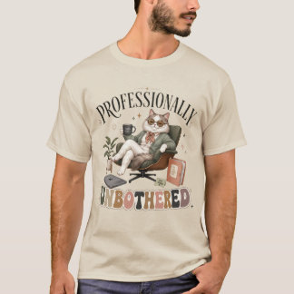 Professionell Unbeeindruckt Lustig Coole Katze Ret T-Shirt