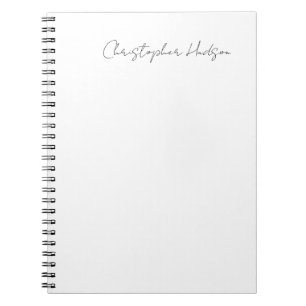 Professionell Weiß Schlicht Kreative Kalligrafie Notizblock
