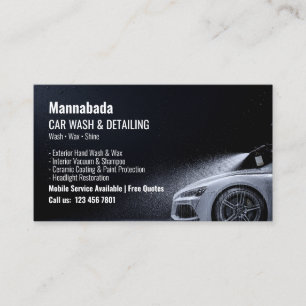 Professionelle Autopflege Waschanlage Auto Reinigu Visitenkarte