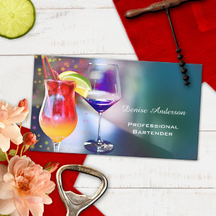 Professionelle Barkeeper Visitenkarte