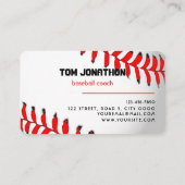 professionelle Baseball-Trainer Visitenkarte (Rückseite)