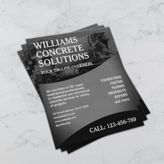 Professionelle Betonfirma Flyer