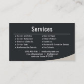Professionelle Betonfirma Visitenkarte (Rückseite)