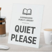 Professionelle Bibliothek Bitte Ruhe Sockelschild (In Situ)
