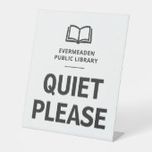 Professionelle Bibliothek Bitte Ruhe Sockelschild (Vorderseite)