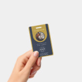 Professionelle blaue braune Mitarbeiter-ID-Karte Ausweis (Handheld)