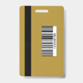 Professionelle blaue braune Mitarbeiter-ID-Karte Ausweis (Rückseite)