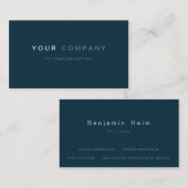 Professionelle Business Visitenkarten Blue Visitenkarte (Vorne/Hinten)