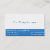 Professionelle Business Visitenkarten Blue White Visitenkarte (Vorderseite)
