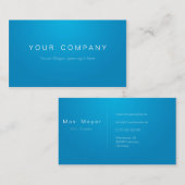 Professionelle Business Visitenkarten Blue/White Visitenkarte (Vorne/Hinten)