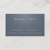 Professionelle Business Visitenkarten grey / grau Visitenkarte (Rückseite)