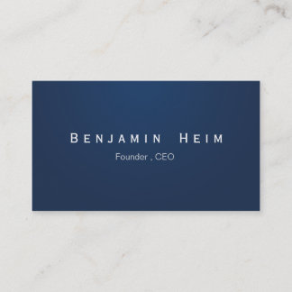 Professionelle Business Visitenkarten Navy Blue Visitenkarte