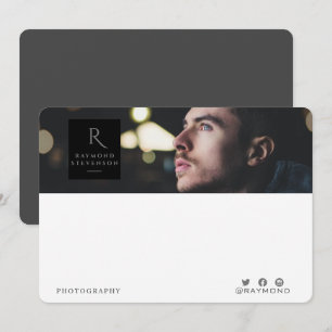 Professionelle Casual Moderne Fotografie Mitteilungskarte