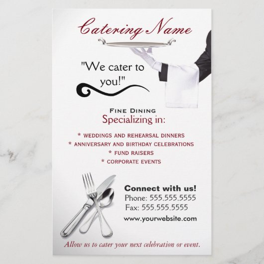 Professionelle Catering-Flugblätter Flyer (Vorne)