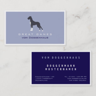 Professionelle Deutsche Dogge blau taupe  Visitenkarte
