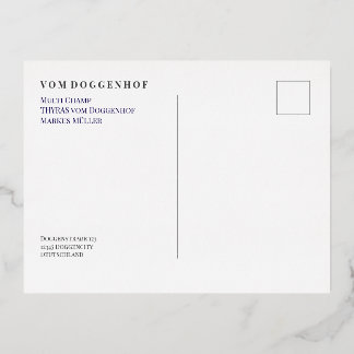 Professionelle Deutsche Doggen-Zucht Folien Feiertagspostkarte