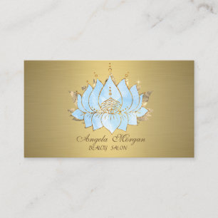Professionelle einfache blaue Lotus Gold Visitenkarte