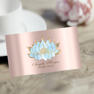 Professionelle einfache goldene blaue Lotus-Roségo Visitenkarte