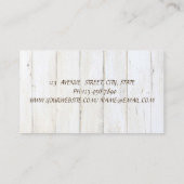 Professionelle Elegant Holztextur,Blume Visitenkarte (Rückseite)