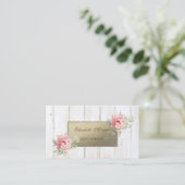 Professionelle Elegant Holztextur,Blume Visitenkarte (Stehend Vorderseite)