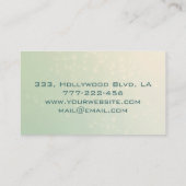 Professionelle, elegante Bokeh-Orchidee Visitenkarte (Rückseite)