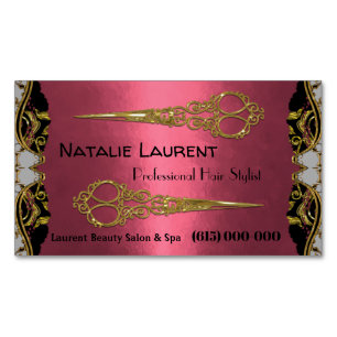 Professionelle elegante Doppelschere Petalynne Magnetische Visitenkarte