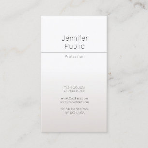 Professionelle elegante Glamour-Faux-Silber-Luxus Visitenkarte