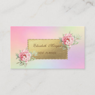 Professionelle elegante Holografie, Blumen Visitenkarte