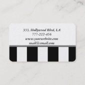 Professionelle, elegante rote Bugstreifen Visitenkarte (Rückseite)