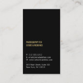 Professionelle elegante Visitenkarte mit Goldrahme (Rückseite)