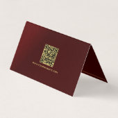 Professionelle elegante Vorlage gefalteter goldene Visitenkarten (Rückseite)