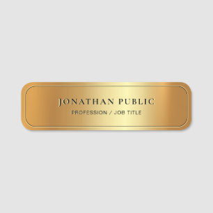 Professionelle elegante Vorlage Gold Glamour Luxus Namensschild