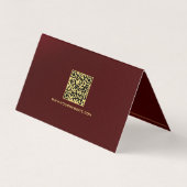 Professionelle elegante Vorlage Gold Text gefaltet Visitenkarten (Rückseite)