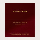 Professionelle elegante Vorlage Gold Text gefaltet Visitenkarten (Innenseite Aufgefaltet)