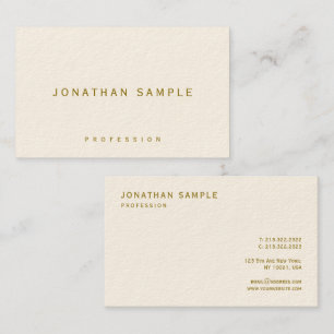 Professionelle elegante Vorlage Gold Text Luxuriös Visitenkarte