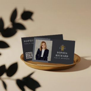 Professionelle elegante Waage der Gerechtigkeit Re Visitenkarte