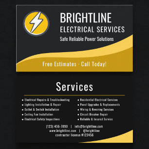 Professionelle Elektrikerfirma Visitenkarte