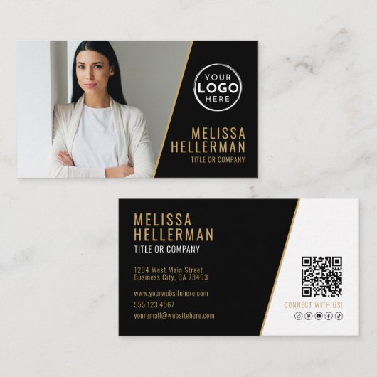 Professionelle Foto-QR-Code Firma Ihr Logo Visitenkarte (Vorne/Hinten)