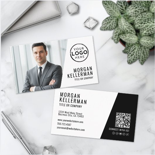 Professionelle Foto-QR-Code Firma Ihr Logo Visitenkarte