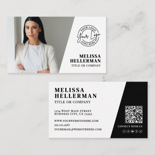Professionelle Foto-QR-Code-Firma Ihr Logo Visitenkarte (Vorne/Hinten)