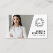 Professionelle Foto-QR-Code-Firma Ihr Logo Visitenkarte (Vorderseite)