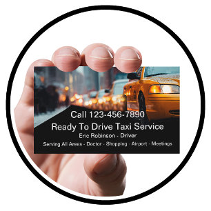 Professionelle Gelbe Taxi-Service-Geschäftskarten Visitenkarte