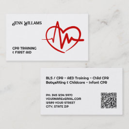 Professionelle Geschäftskarten für CPR-Ausbilder m Visitenkarte