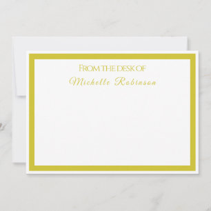 Professionelle goldene personalisierte Namens-Flat Mitteilungskarte