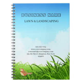 Professionelle Grüne Rasenpflege & Landschaftsbau Notizblock