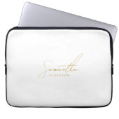 Professionelle handgeschriebene Gold-Schrift-Typog Laptopschutzhülle (Vorderseite)