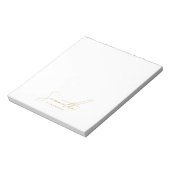 Professionelle handgeschriebene Gold-Schrift-Typog Notizblock (Rotiert)
