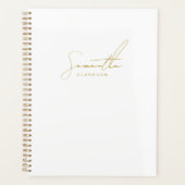 Professionelle handgeschriebene Gold-Schrift-Typog Planer (Vorderseite)