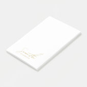 Professionelle handgeschriebene Goldschrift-Typogr Post-it Klebezettel (angewinkelt)